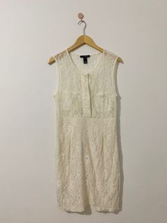 Mango Dress Lace White