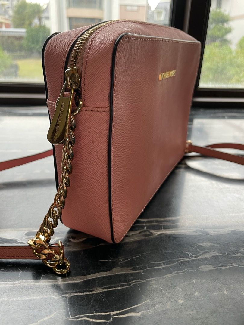 Michael Kors Jet Set Crossbody Large Travel Bag Pale Pink