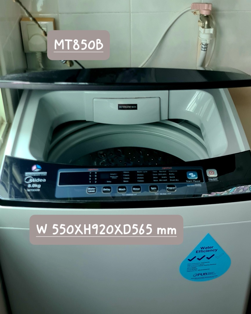 MIDEA TOP LOAD WASHER 8KG, TV & Home Appliances, Washing Machines and