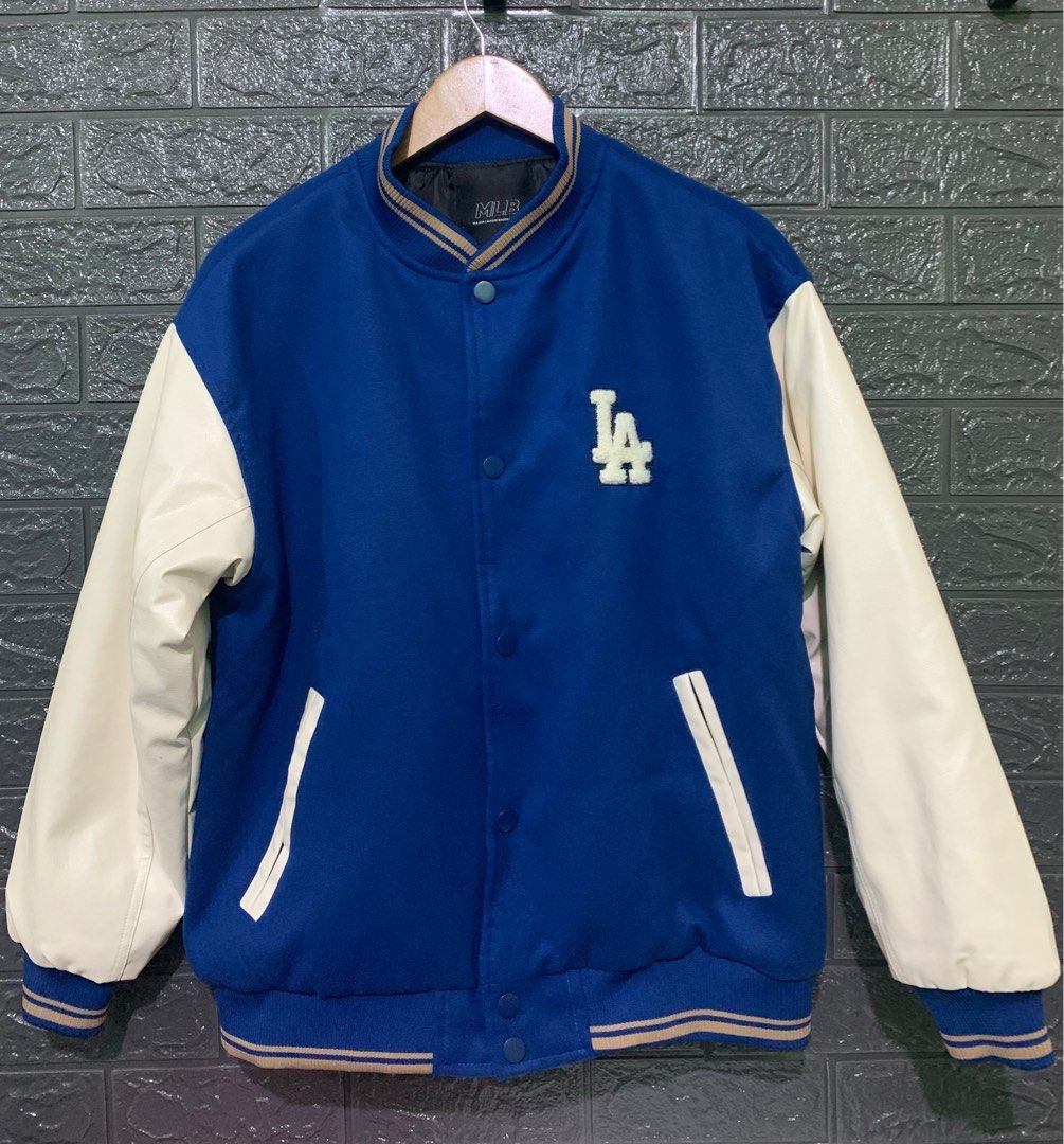 La Dodgers Blue and White Varsity Jacket