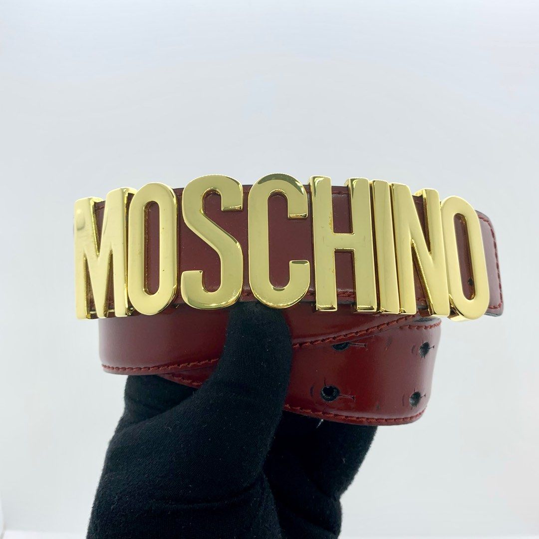 Red hotsell moschino belt