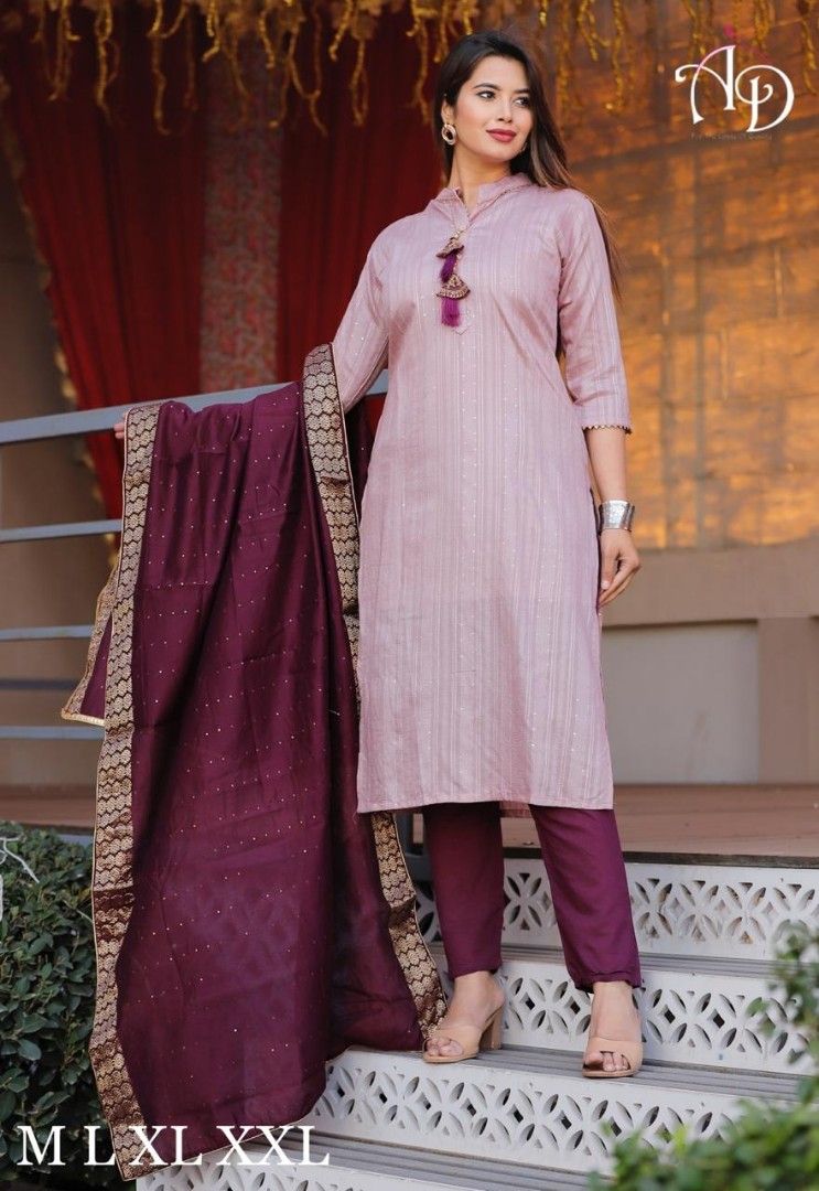 Master Rangoon Chanderi Silk With Fancy Designer Kurti Combo Set Wholesaler  Surat