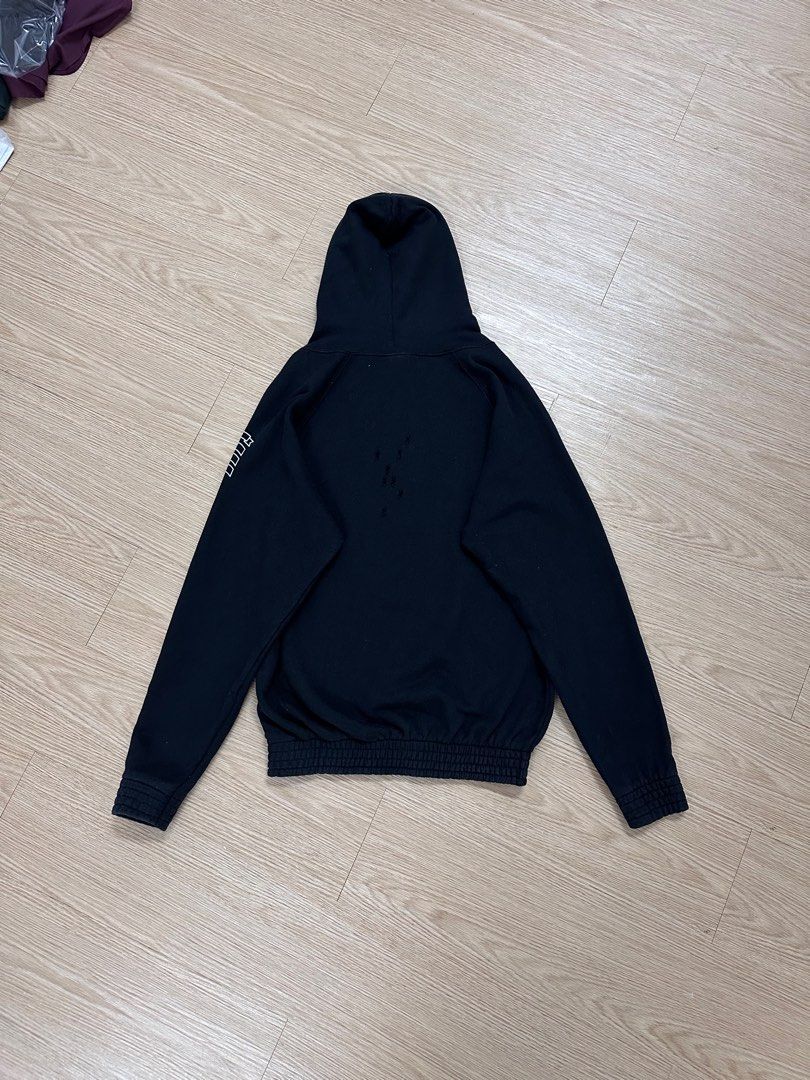 Limited edition kamikaze black top on black embroidered hoodie