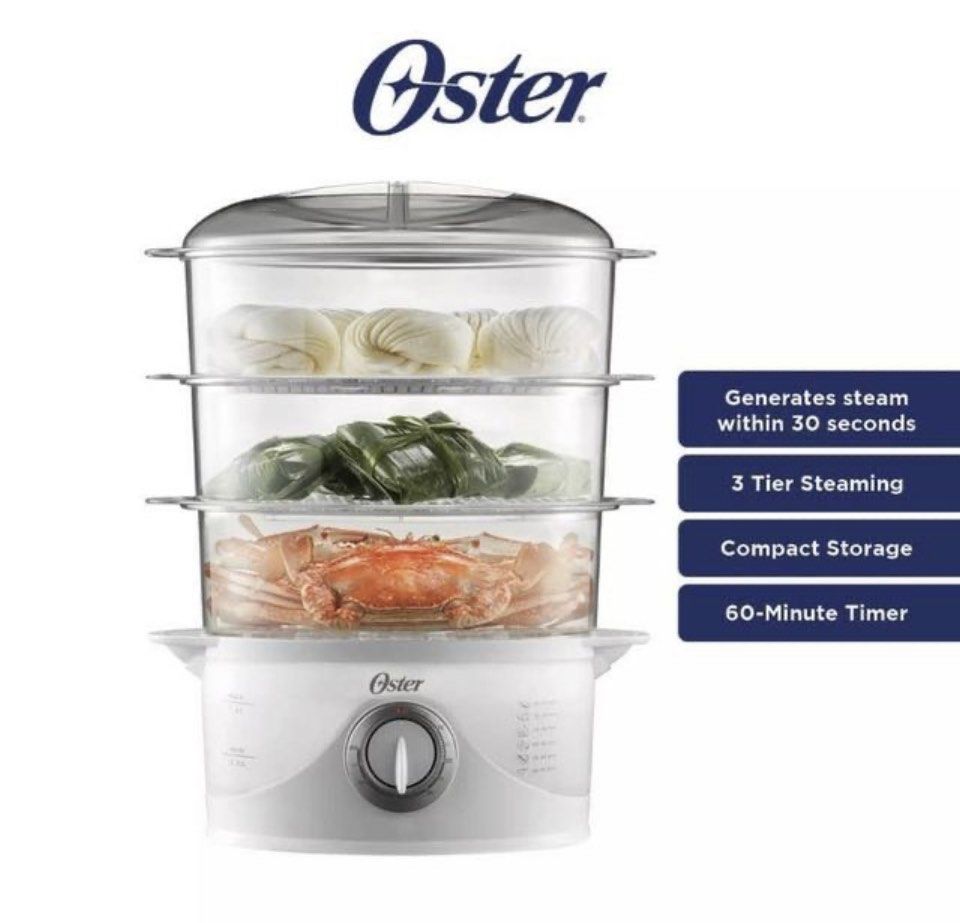 Oster 3Layer Food Steamer 9L, Furniture & Home Living, Kitchenware