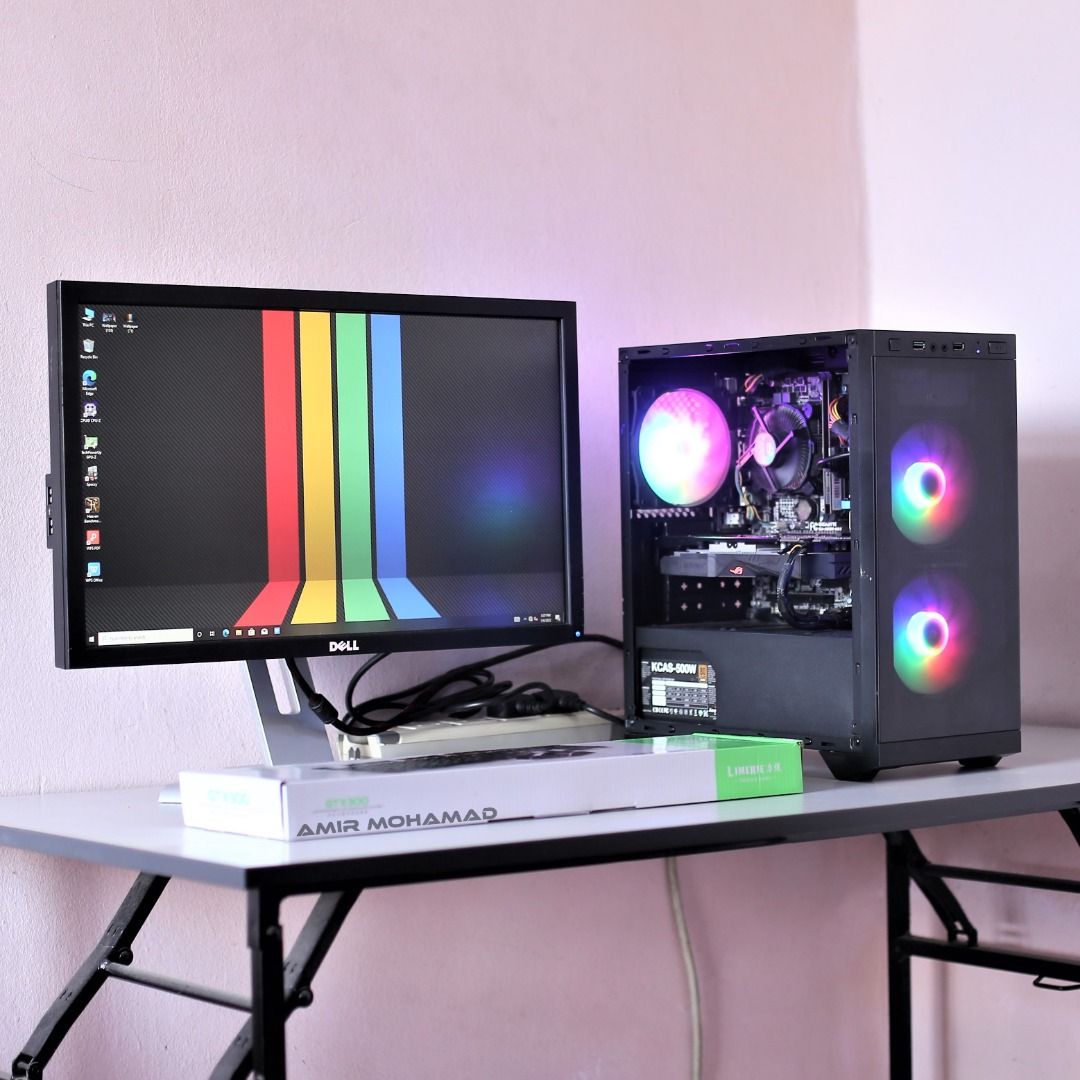 PC GAMING FULLSET i5 4460 RX 570 DELL 23