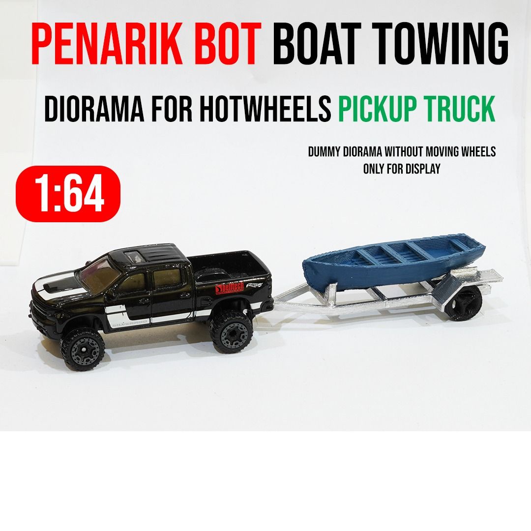 Toy pickup truck hot sale and boat trailer