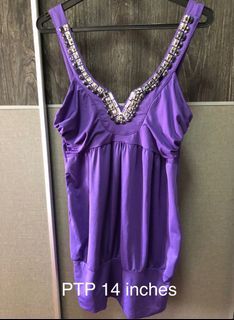 Purple with gems blouse