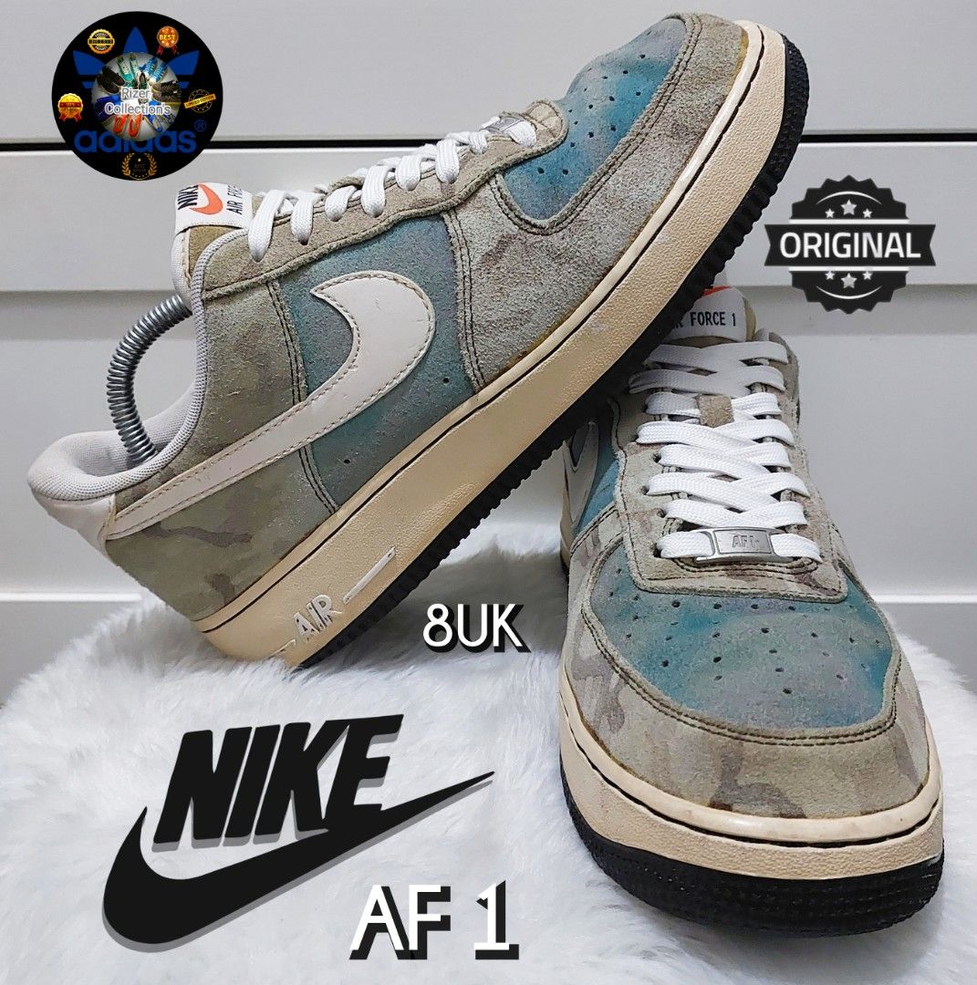 QuickCash ORIGINAL NIKE AIR FORCE 1 07 LV8 CAMO GREEN 8UK
