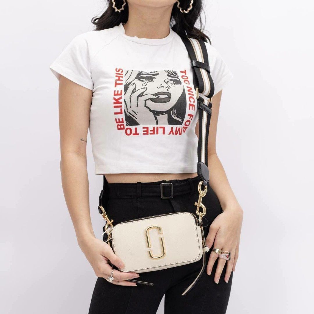 Ready Marc Jacobs The Snapshot Camera Bag Color New Cloud White Multi