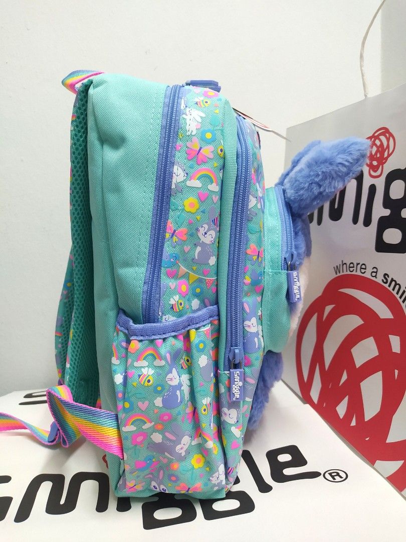 Ready stock Original Smiggle blue rabbit backpack junior school bag kids kindergarten bag girls Babies Kids Babies Kids Fashion on Carousell