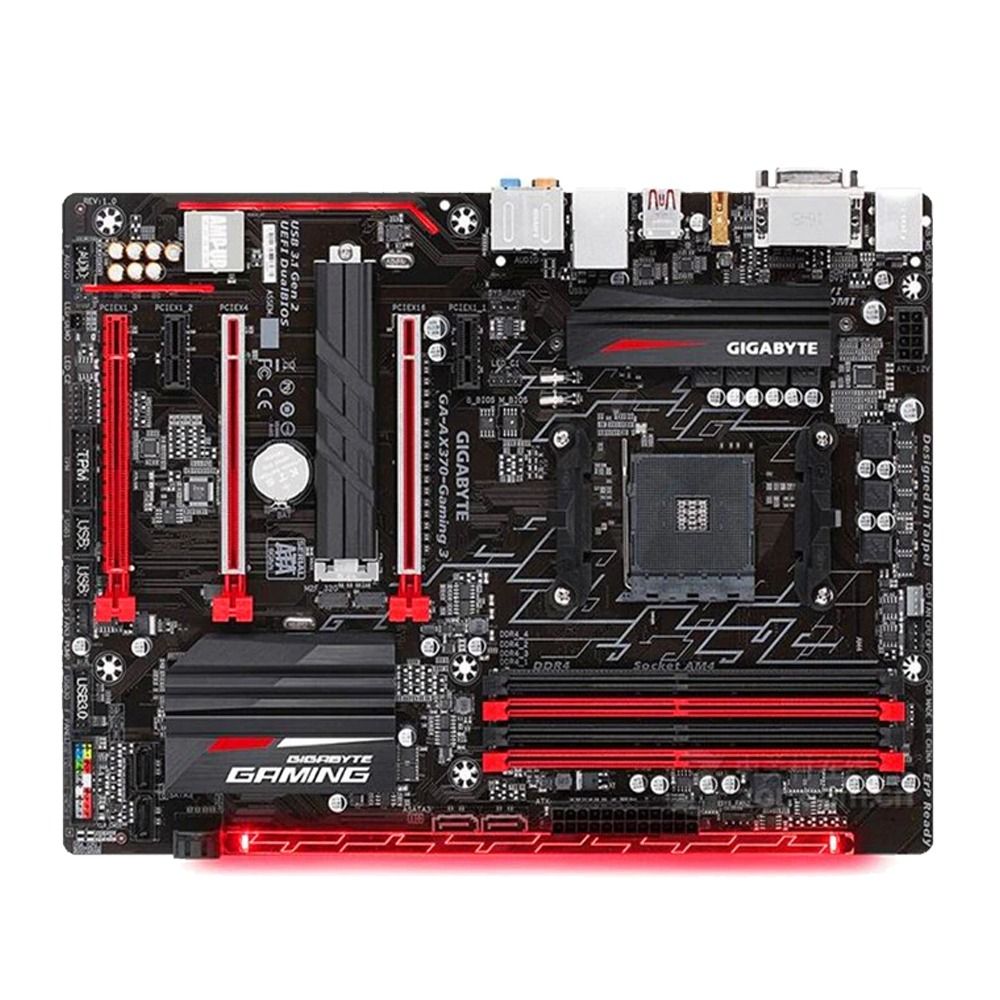 Gigabyte x370 motherboard top