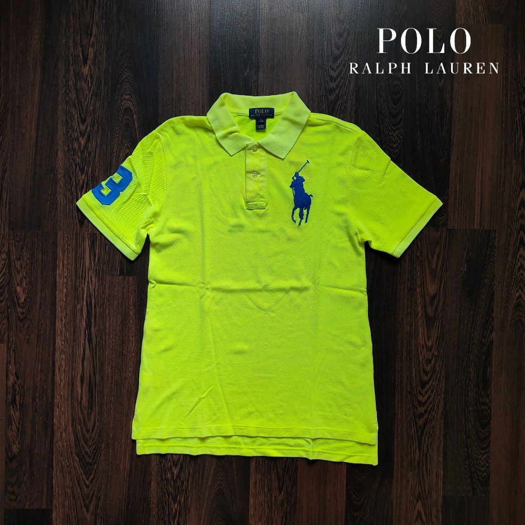 Neon green ralph 2025 lauren polo shirt