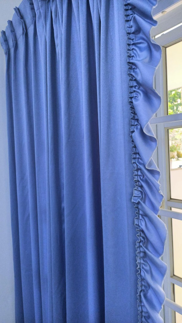 Lenglong Sales- Sewed Beautiful Long Satin Curtains Ready to hook up