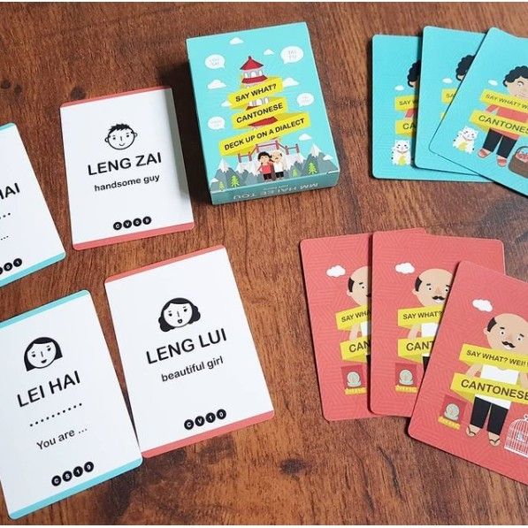 Say What? Learn Cantonese Card game language learning made easy school