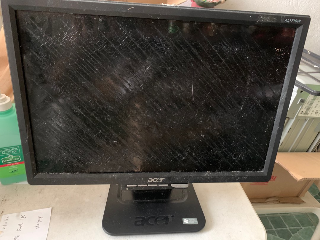 Scratched ACER AL1716W Monitor, Computers & Tech, Parts & Accessories