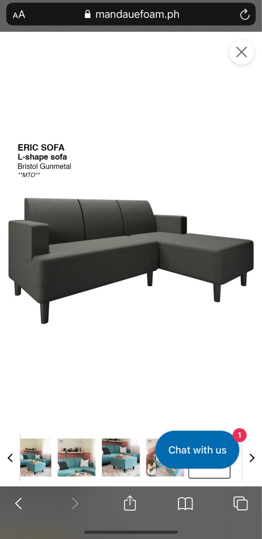 Second hand LShape with ottoman mandaue foam, Furniture & Home Living