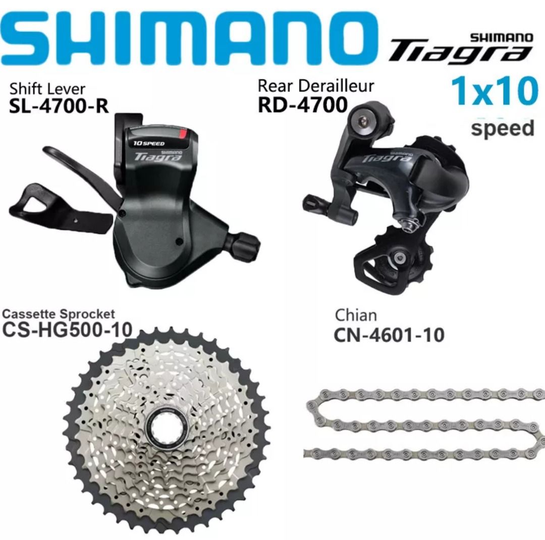 Shimano Tiagra 4700 Groupset 1x10 Speed 32T Right Shifter Rear Derailleur  HG500 Cassette Road Bike Folding Bike BRAND NEW