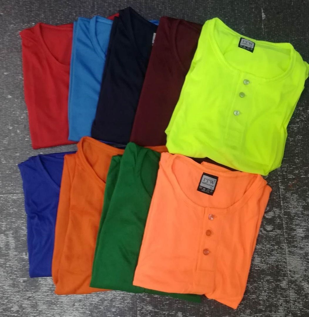 Short Sleeve Camisa de Chino Shirt Different color