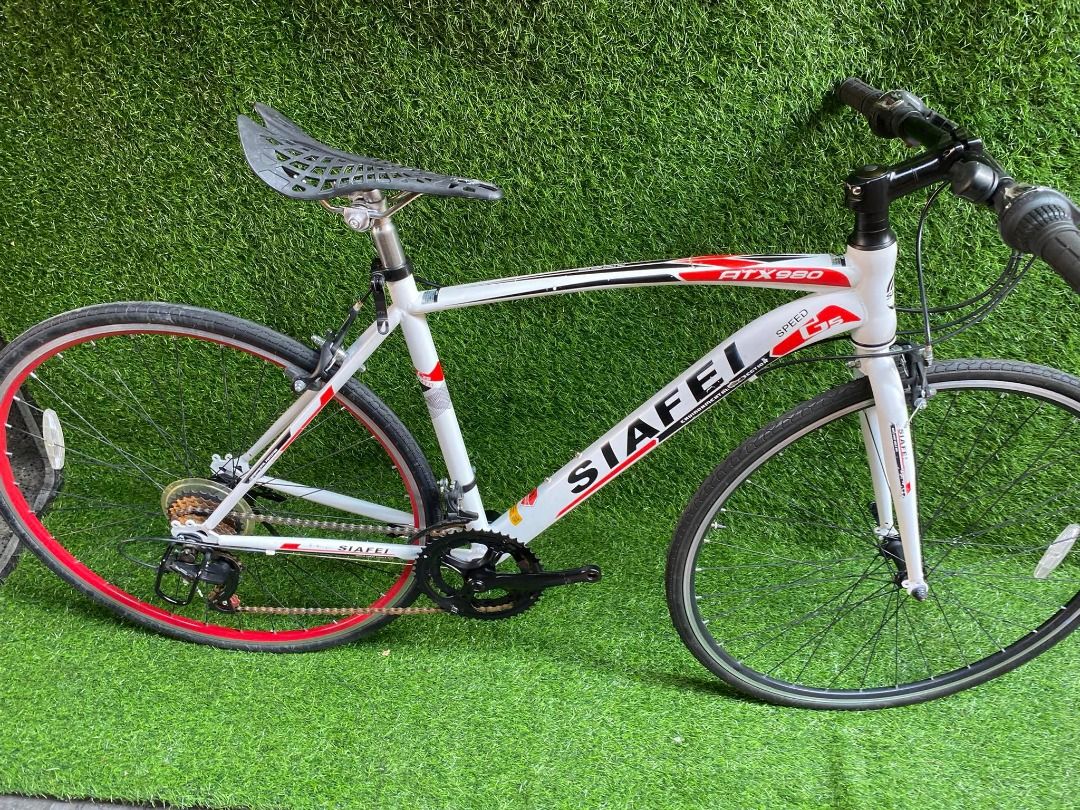 引取り限定 SIAFEI クロスバイク ATX980 SPEED G5 黒×赤 2021新発 - 自転車本体