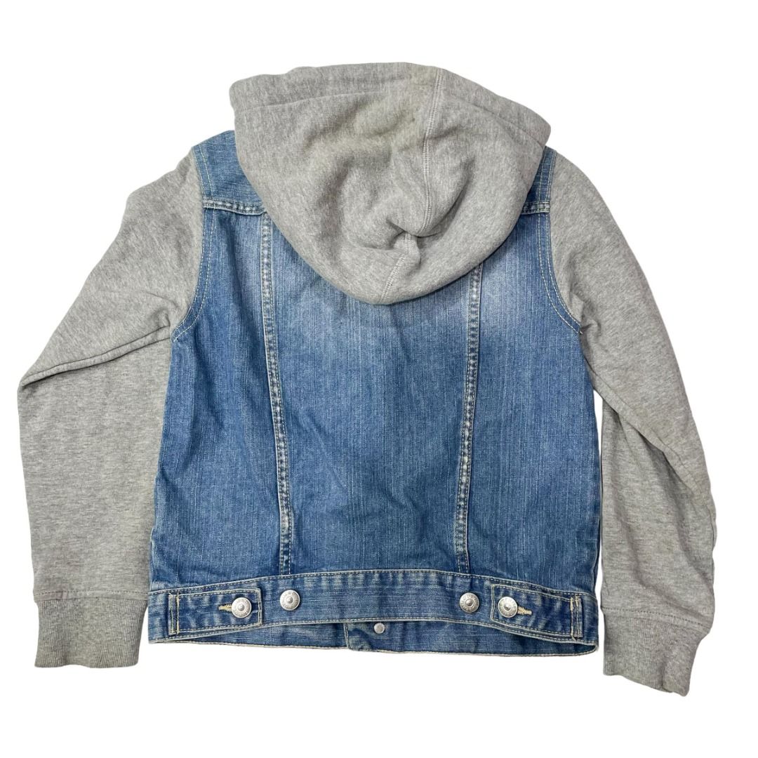 Size 10/11 H&M Boys Denim Jacket With Hoodie, Men'S Fashion, Tops & Sets,  Hoodies On Carousell