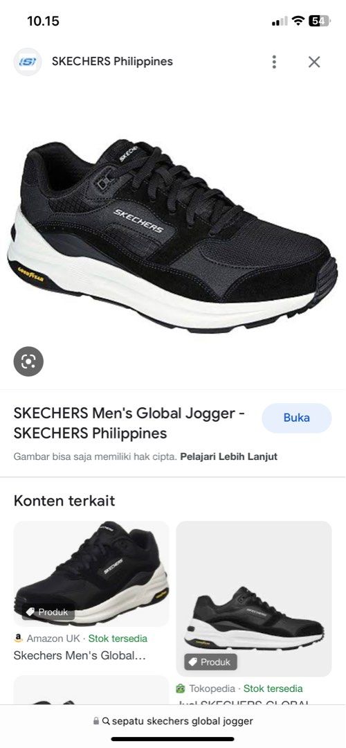 Skechers men's global jogger - black (original), Fesyen Pria, Sepatu ,  Sneakers di Carousell