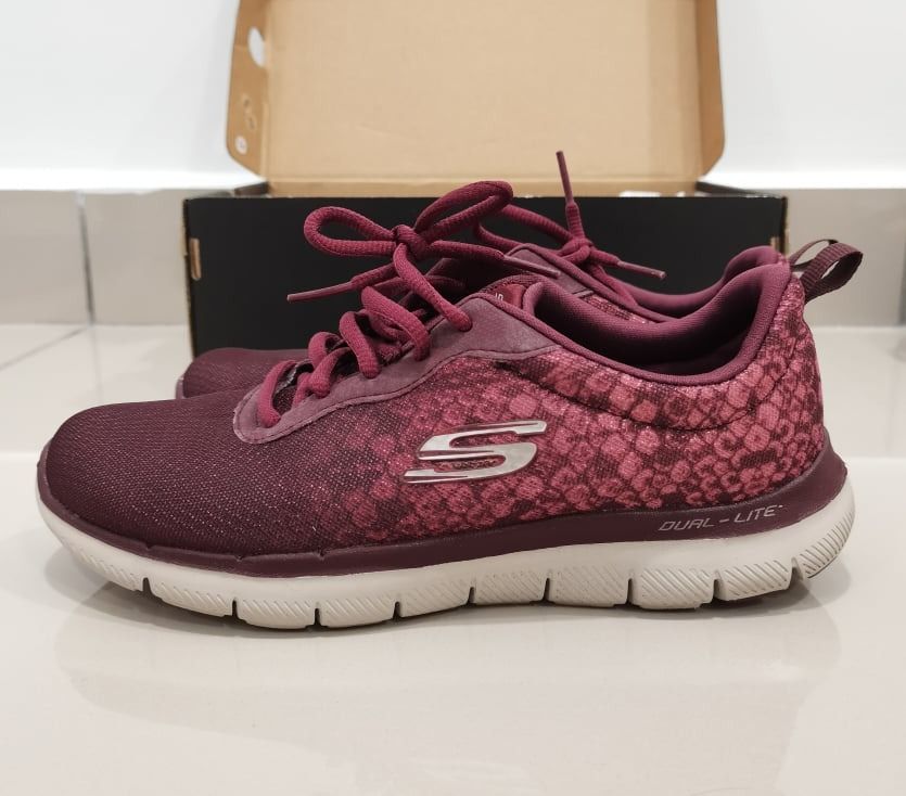 Skechers flex appeal 2.0 burgundy hot sale