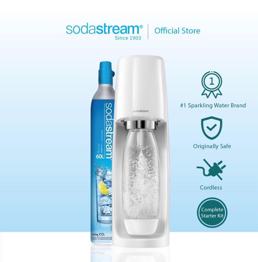 Soda Stream Spirit -with Cola and Orange Mango, TV & Home Appliances,  Kitchen Appliances, Coffee Machines & Makers on Carousell