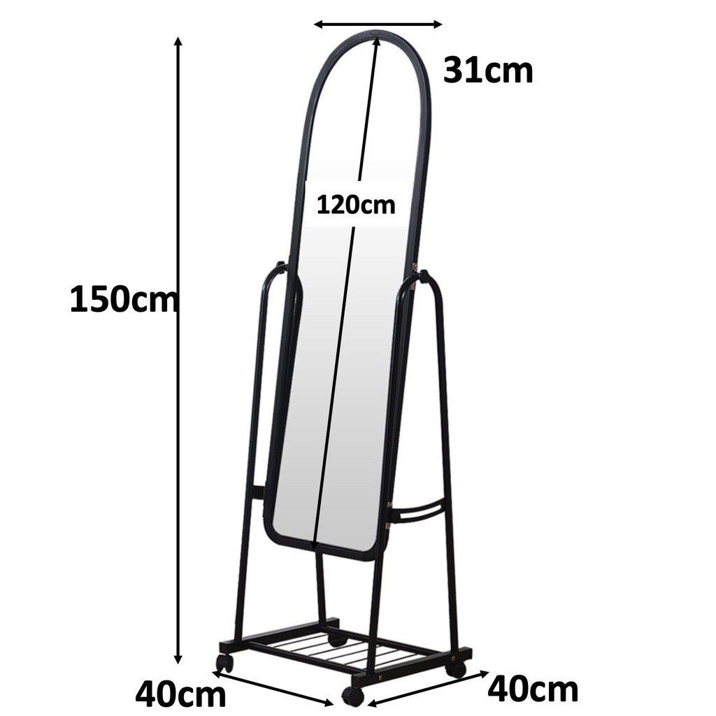 Standing Floor Mirror with Wheels, Furniture & Home Living, Home Decor