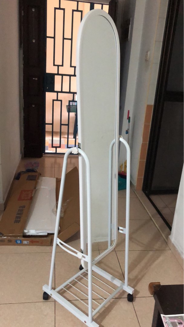 Standing Floor Mirror with Wheels, Furniture & Home Living, Home Decor