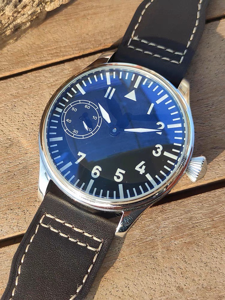 Sterile German Mechanical Hand Wind Pilot Watch
