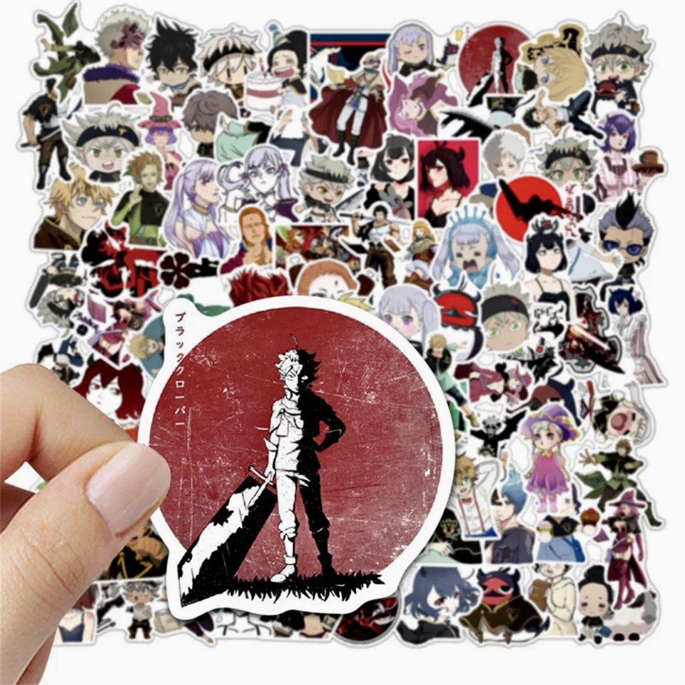 (Stickers) 50pc Black Clover Japanese Manga Anime Netflix Series Asta ...
