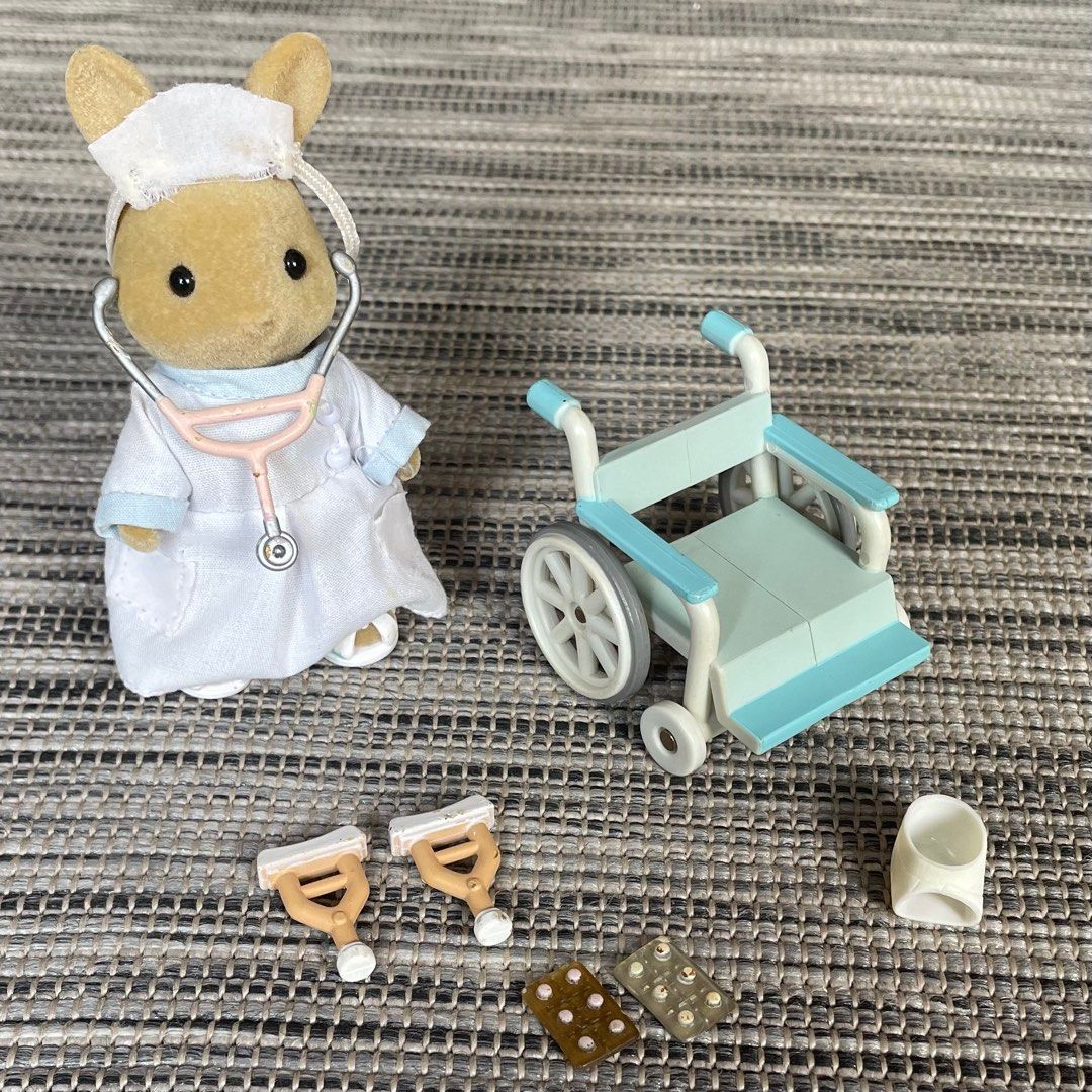 Sylvanian Families Nurse with Wheelchair Hobbies Toys Toys Games on Carousell