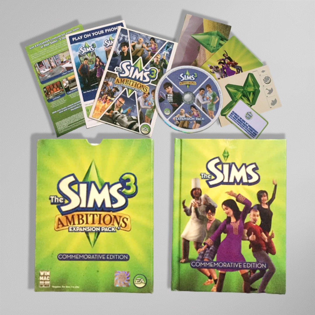 the-sims-3-ambitions-commemorative-edition-collectors-pc-mac-game-video-gaming-video-games