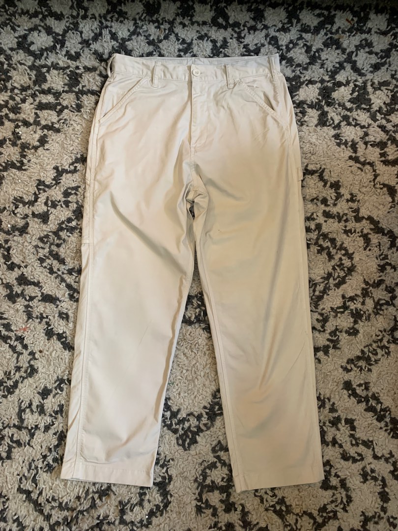 Uniqlo Beige Work Pants, Men's Fashion, Bottoms, Jeans on Carousell