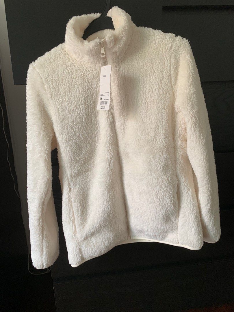 White fluffy new arrivals fleece jacket