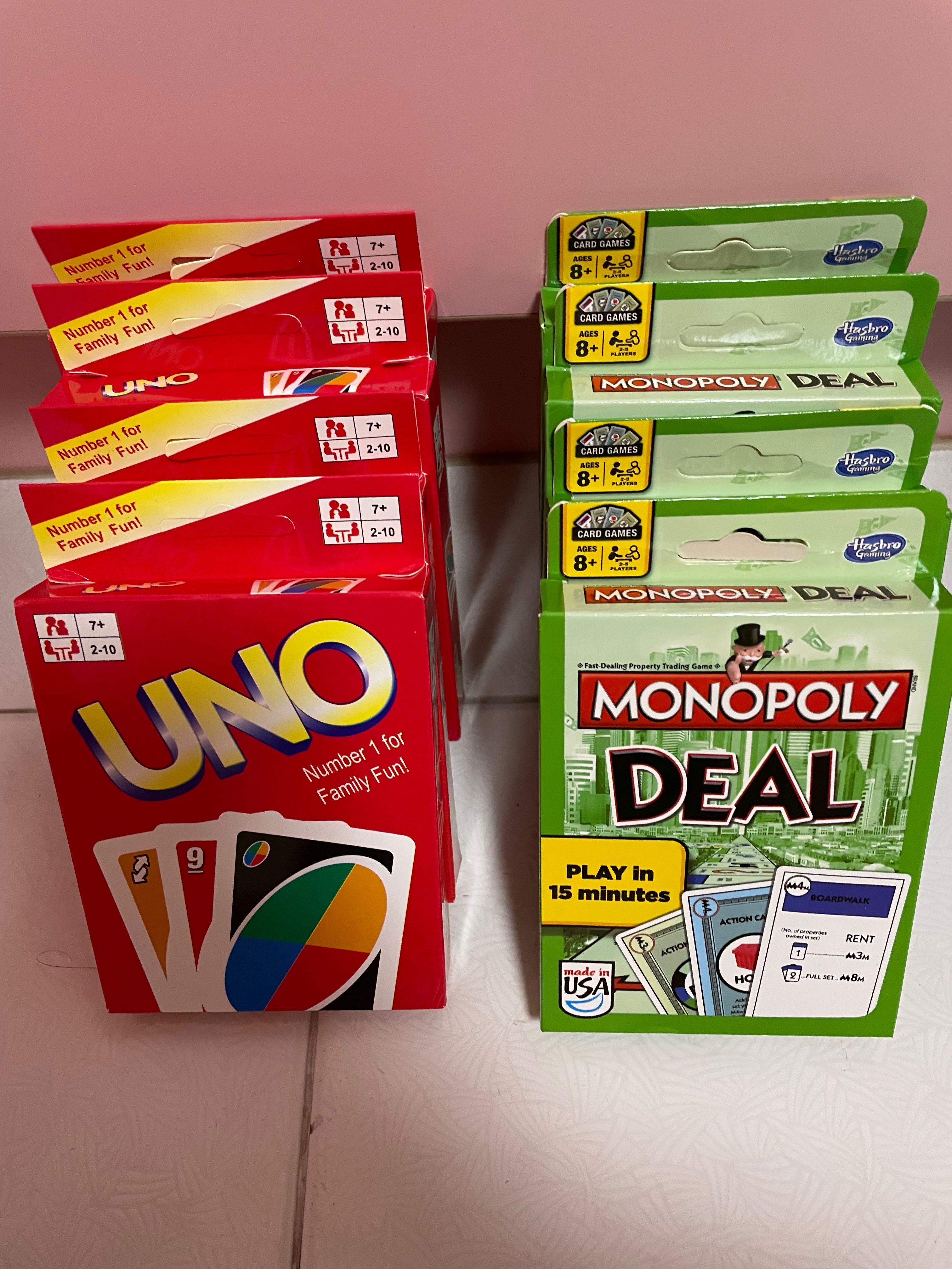 UNO & Monopoly Deal, Hobbies & Toys, Toys & Games on Carousell