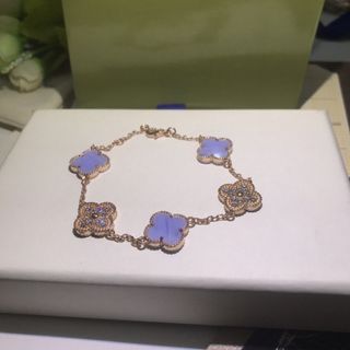 Vca rosegold lilac Alhambra clover bracelet preorder