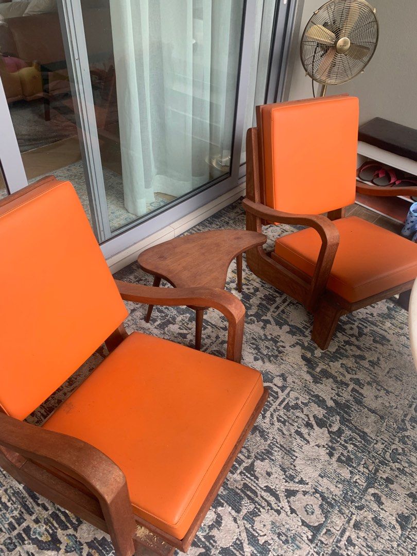 Vintage Chair Set, Furniture & Home Living, Furniture, Chairs on Carousell
