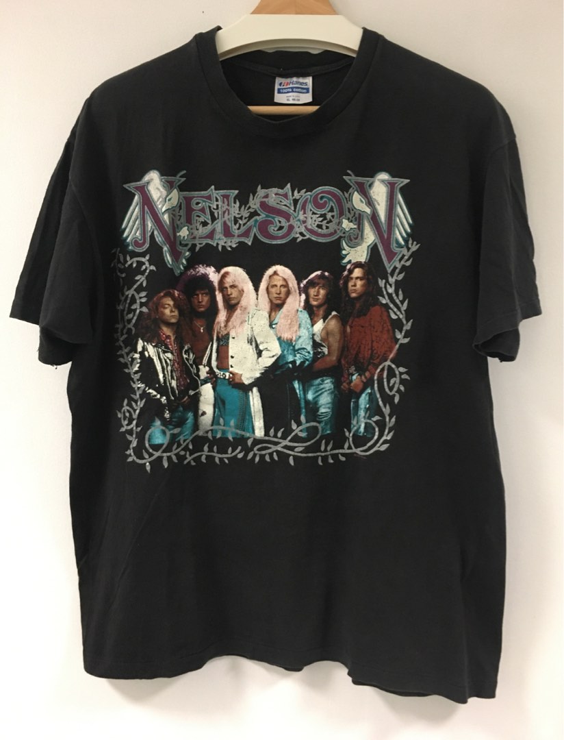 vintage NELSON band concert tour tshirt 1990, Men's Fashion, Tops