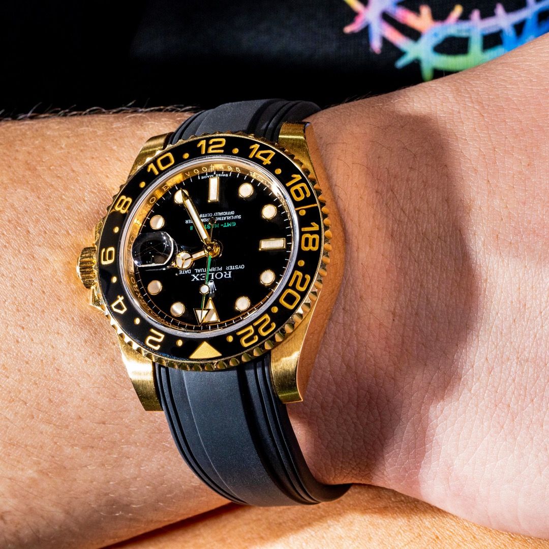 Rolex gmt rubber strap sales