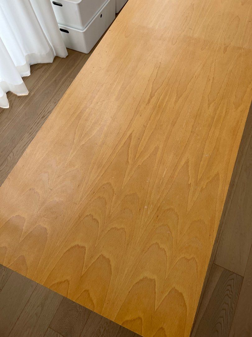 Long wooden desk table top (legs not included), Furniture & Home Living