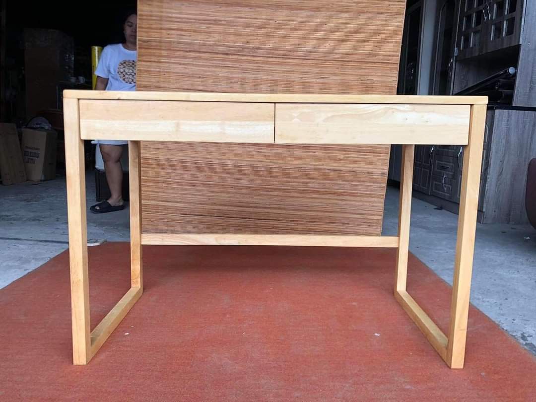 Wooden study table with drawers 42l x 22w x 29h inches solid wood 2