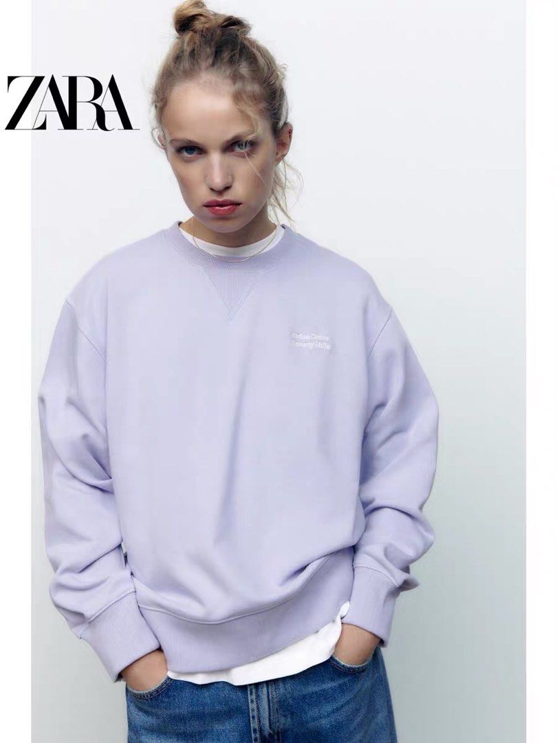 Zara purple sweatshirt online