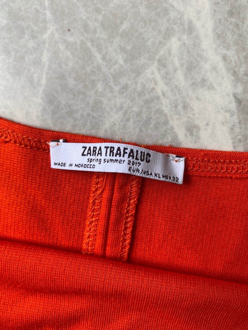 Zara Orange Dress, Women's Fashion, Dresses & Sets, Dresses on Carousell