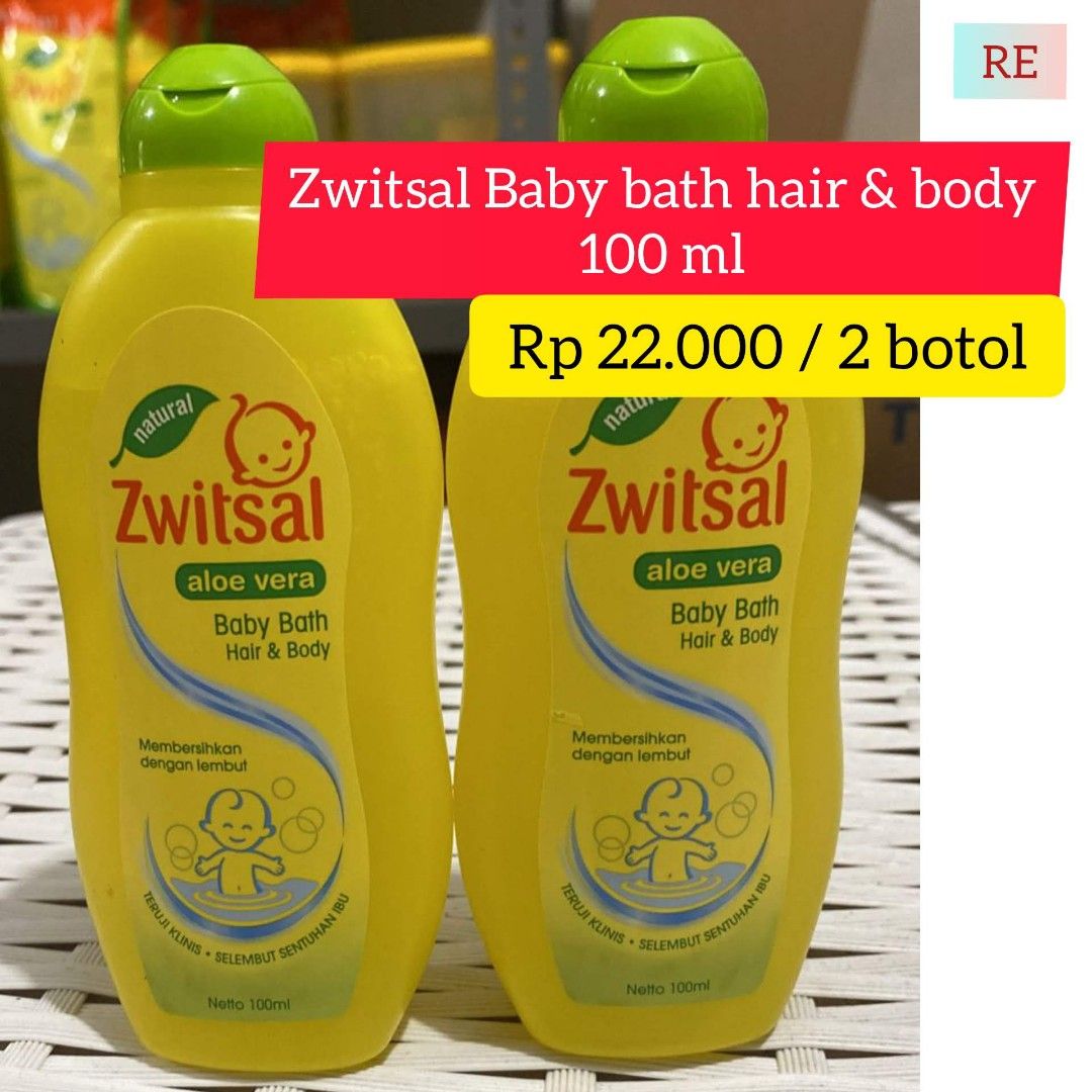 Zwitsal hair&body bath 100 ml per 2 botol, Bayi & Anak, Lainnya di