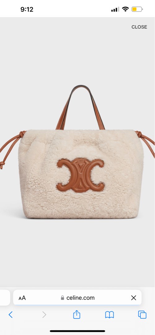 Celine hotsell shearling bag