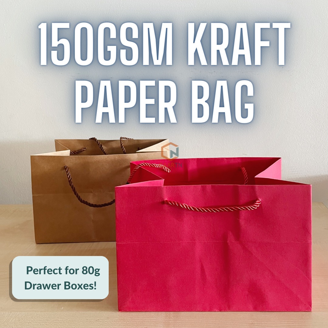 150GSM Kraft Rectangle Paper Bags for Parties Weddings Gift Bags