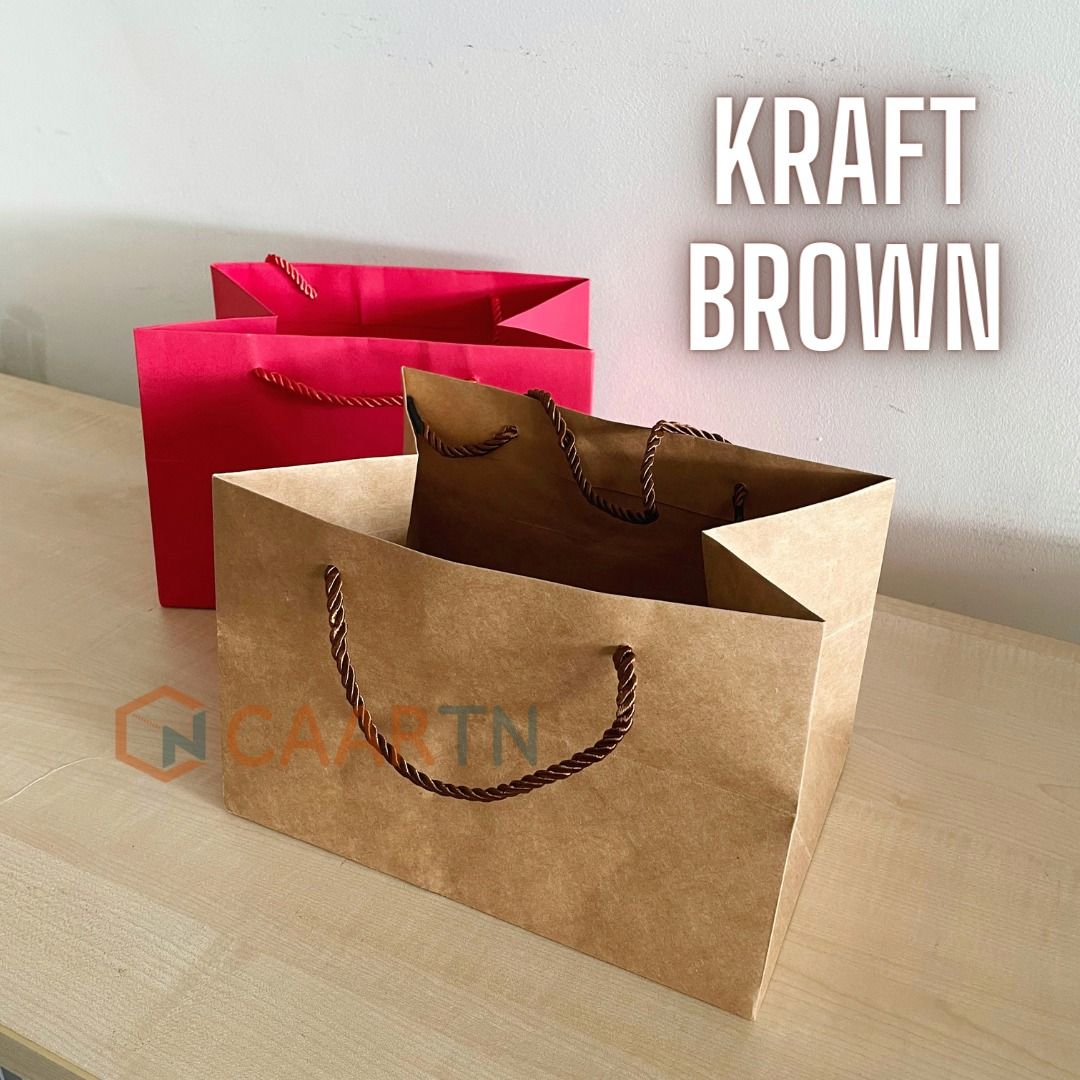 150GSM Kraft Rectangle Paper Bags for Parties Weddings Gift Bags