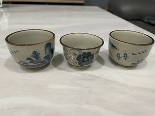 古董茶杯三件組