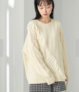 日本品牌 earth music & ecology 白針織衫